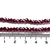Electroplate Transparent Glass Beads Strands EGLA-A035-T3mm-A02-4