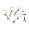 Natural Gemstone Beads Keychain KEYC-JKC00306-1