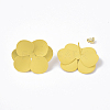 Spray Painted Iron Stud Earring Settings IFIN-N004-01A-2