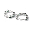 Green Cubic Zirconia Horse Eye Wrap Hoop Earrings LS-EJEW-K083-34P-C-2