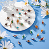 28Pcs 14 Styles Mixed Gemstone Copper Wire Wrapped Connector Charms FIND-HY0003-94-4