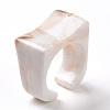Acrylic Curved Rectangle Open Cuff Ring for Women OACR-B002-02-2