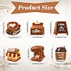 12Pcs 6 Styles Cartoon Coffee Theme Resin Lapel Pin Backs JEWB-CJ0003-04-2