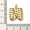 Brass Micro Pave Cubic Zirconia Pendants KK-E061-03G-14-3