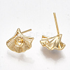 Brass Stud Earring Findings KK-S350-049G-2