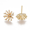 Brass Stud Earring Findings X-KK-T038-468G-2