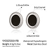 304 Stainless Steel Oval Stud Earrings HC0211-4-1