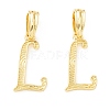 Rack Plating Eco-Friendly Brass Letter Pendants KK-K265-02G-L-1