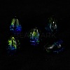 Gradient Color & Luminous Handmade Silver Foil Lampwork Beads LAMP-I028-07B-1