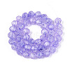 Transparent Crackle Glass Beads Strands GLAA-N053-10mm-05-2