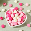 Rubberized Style Imitated Silicone Acrylic Beads MACR-PA0001-06B-01-7