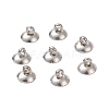 304 Stainless Steel Bead Cap Pendant Bails STAS-G224-24P-10-1