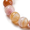 Natural & Synthetic Mixed Gemstone Round Beaded Stretch Bracelet BJEW-D446-M-3