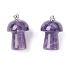 Natural Amethyst Pendants G-M380-B12-P-2