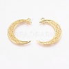 Tibetan Style Alloy Hollow Moon  2-Loop Link Pendants TIBEP-5312-G-LF-1
