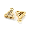 Rack Plating Brass Micro Pave Cubic Zirconia Charms KK-C038-07G-2