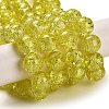 Spray Painted Crackle Glass Beads Strands CCG-Q001-10mm-04-2