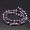Faceted Natural Ametrine Round Bead Strands G-F266-15-8mm-2