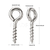Tarnish Resistant 304 Stainless Steel Screw Eye Pin Peg Bails STAS-L234-165C-P-2