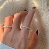 Natural Freshwater Pearl Beaded Stretch Rings for Women FS-WGC033C-01-2