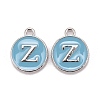 Platinum Plated Alloy Enamel Charms ENAM-S118-04Z-P-1