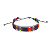 Cotton Flat Cord Bracelet with Wax Ropes PW-WG81226-17-1