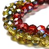 Electroplate Glass Faceted Rondelle Beads Strands EGLA-D020-4x3mm-M-3