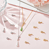 DICOSMETIC 20Pcs 2 Colors Brass Micro Pave Clear Cubic Zirconia Ice Pick Pinch Bails KK-DC0001-92-6