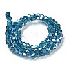 Transparent Electroplate Glass Beads Strands EGLA-A039-T2mm-B01-2