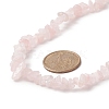 Natural Rose Quartz Chip Beaded Necklaces with 304 Stainless Steel Lobster Claw Clasp & Chain Extender NJEW-JN04225-01-2