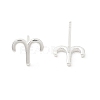 925 Sterling Silver Stud Earrings EJEW-K303-01S-01-3