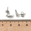 Non-Tarnish 304 Stainless Steel Stud Earring Findings STAS-R063-36-3
