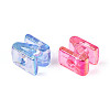 UV Plating Transparent Acrylic European Beads OACR-M027-02N-3