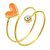 Ion Plating(IP) 304 Stainless Steel Micro Pave Cubic Zirconia Finger Rings for Women RJEW-U013-11G-04-1