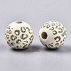 Painted Natural Wood Beads WOOD-T021-53B-12-2