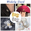 60Pcs 2 Colors Flat Round Alloy Cufflinks DIY-CY0002-51-5