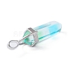 Faceted Bullet Glass Pointed Pendants GLAA-CJC0001-16B-2