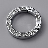 Alloy Crystal Rhinestone Spring Gate Rings FIND-WH0129-34A-P-1