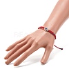 Hamsa Hand /Hand of Miriam with Evil Eye Braided Bead Bracelet for Girl Women BJEW-JB06914-02-5