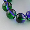 Spray Painted Transparent Glass Bead Strands DGLA-R023-10mm-02-1