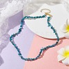 Natural Apatite Chip Beaded Necklace NJEW-JN04616-15-2