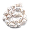 Natural Nucleated Pearl Beads Strands PEAR-B004-15C-04B-4