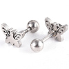 Tarnish Resistant 201 Stainless Steel Barbell Cartilage Earrings EJEW-R147-20-3