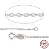 Anti-Tarnish Rhodium Plated 925 Sterling Silver Necklaces STER-M034-32B-5