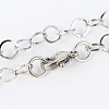 304 Stainless Steel Cable Chain Necklaces NJEW-F201-06P-2