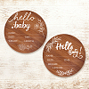 2Pcs 2 Style Single-face Printed Wooden Baby Photo Props DJEW-WH0600-001-1