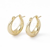 Brass Thick Hoop Earrings for Women X-EJEW-I270-02G-1