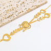 Vintage Heart & Leaf Brass Finger Ring Bracelets XK2544-2-2
