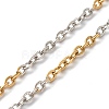 Two Tone 304 Stainless Steel Cable Chain Bracelet & Necklace Sets SJEW-JS01210-9