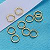 Real 18K Gold Plated Sterling Silver Open Jump Rings STER-H135-0.8x6mm-G-3